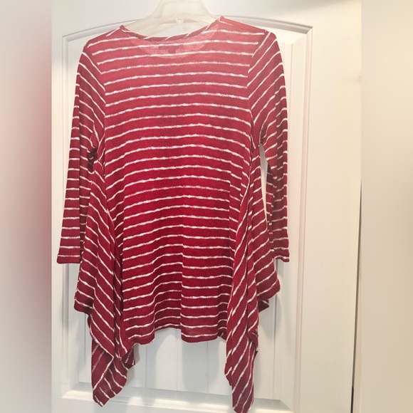 She + Sky maroon and white stripe top M - Picture 4 of 4